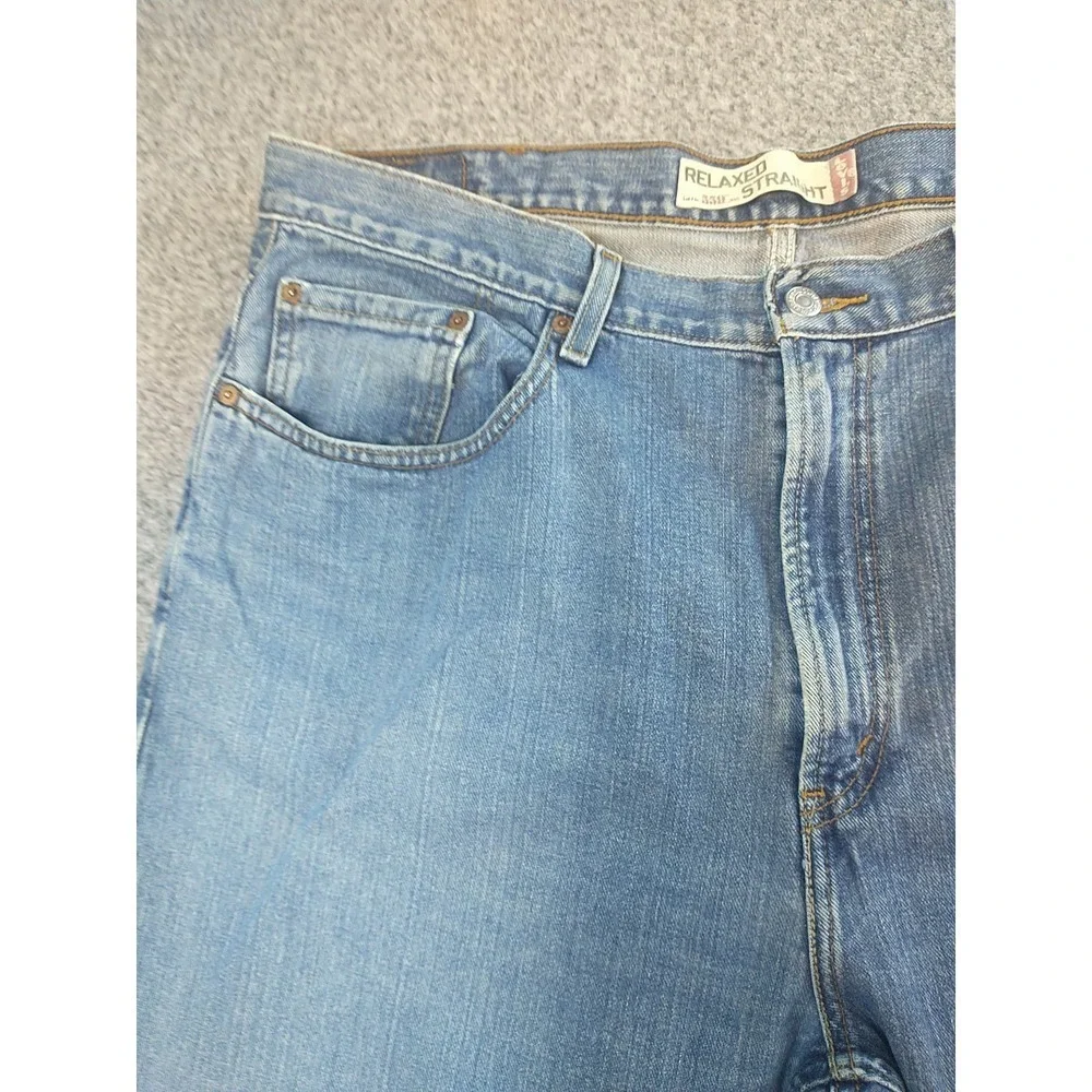 Levis 559 Relaxed Straight Jeans Mens 38x29 Blue Medium Wash Denim 100% Cotton